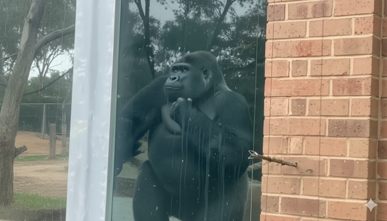 Incroyable découverte : des gorilles frappent aux vitres d’un zoo britannique fermé depuis longtemps !