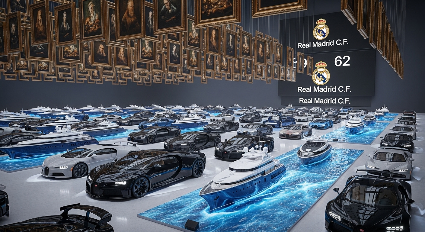 Voitures, yachts et œuvres d'art à l'infini