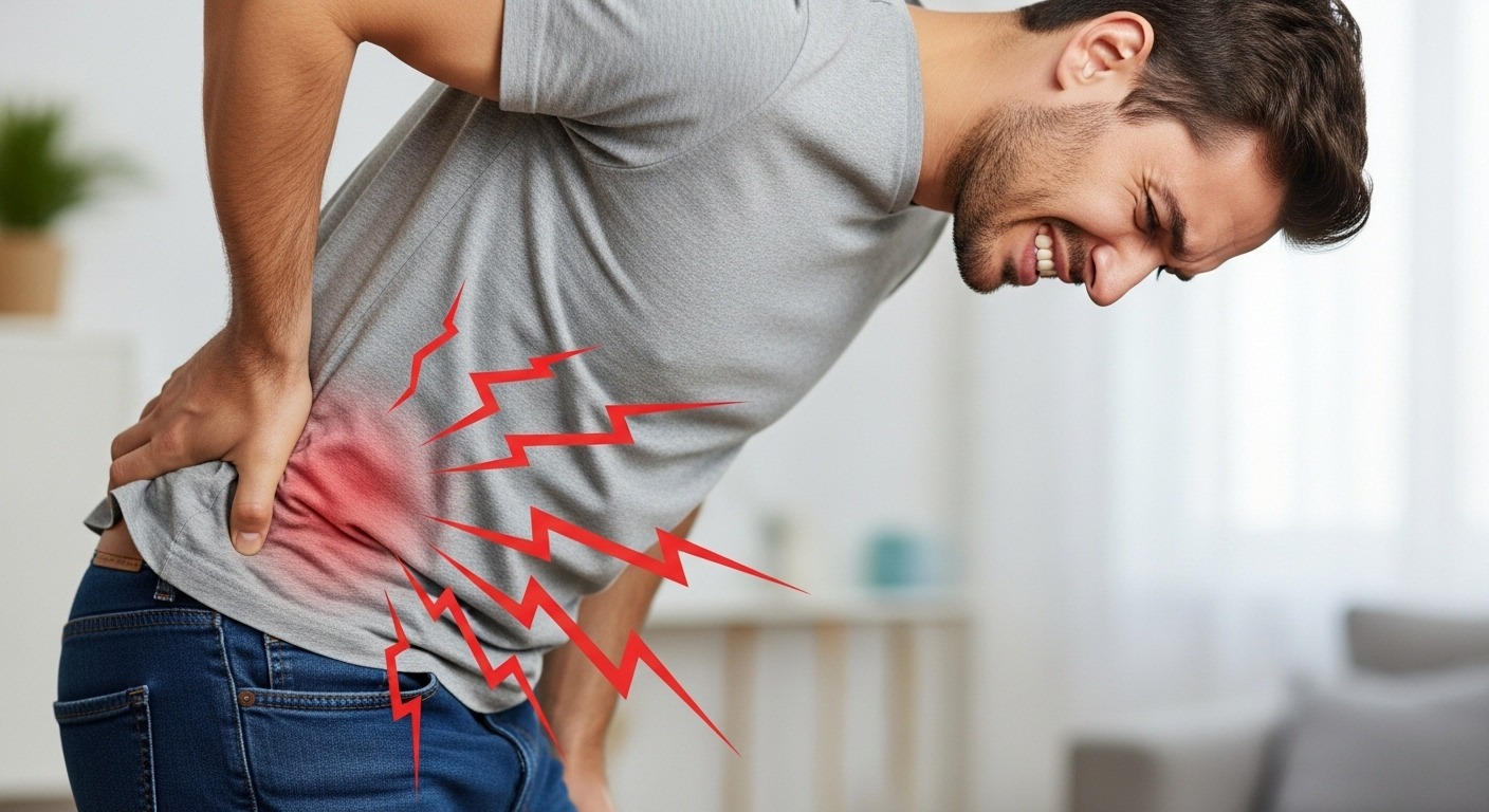 7. Des douleurs au dos ou dans une jambe