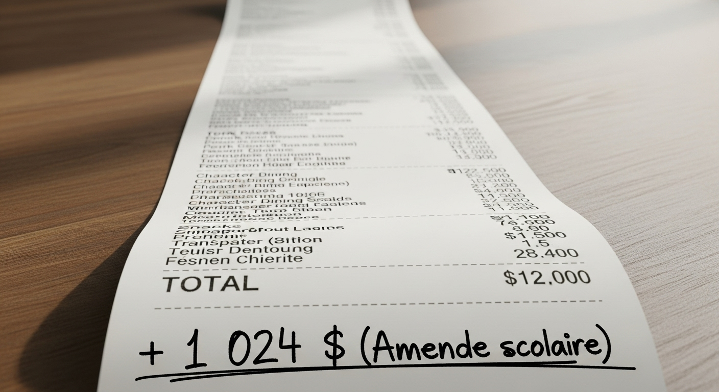 La sanction : une amende qui s'ajoute à la facture