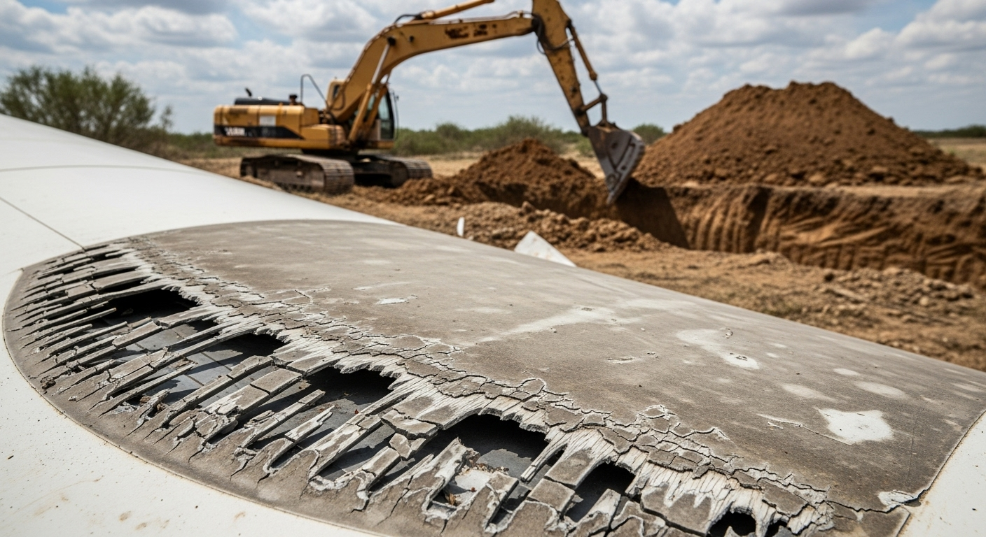 Le premier casse-tête : le cimetière des pales d'éoliennes