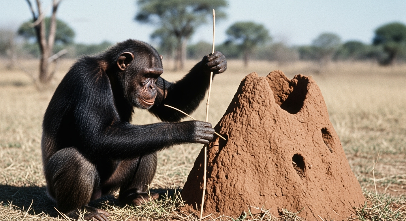 La découverte qui a tout changé : les chimpanzés fabriquent des outils