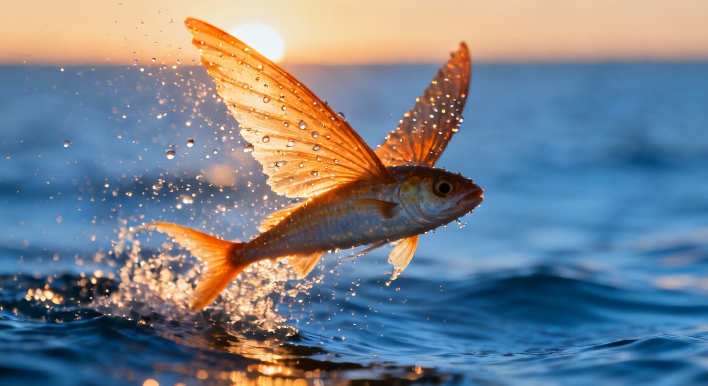 Le poisson volant : un planeur au-dessus des vagues