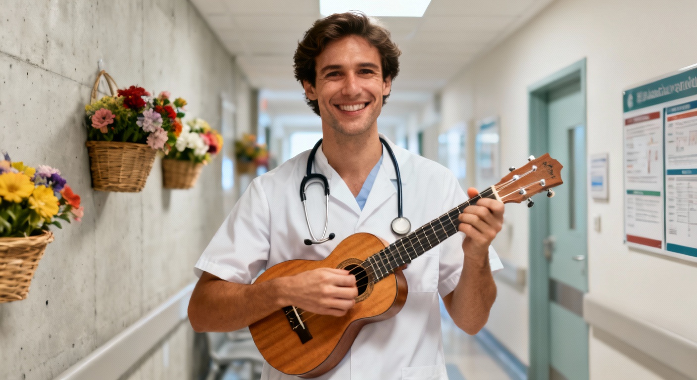 Plus qu'un infirmier, un musicien au chevet des patients