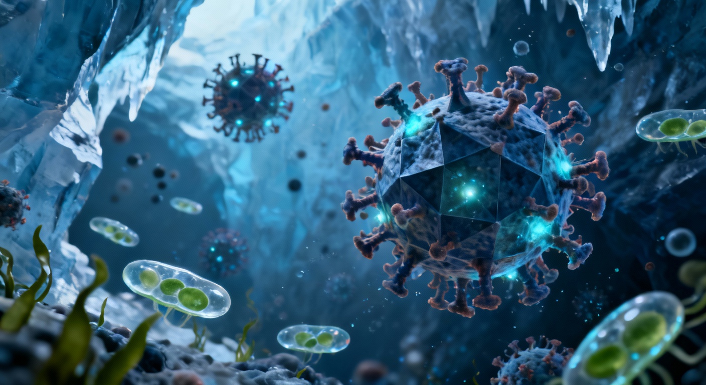 Un monde viral foisonnant sous la glace