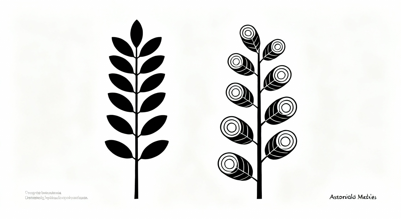 Des feuilles arrangées... différemment !