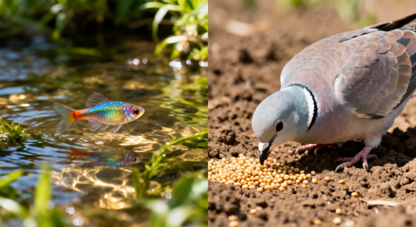 Poissons contre oiseaux : deux mondes, deux visions