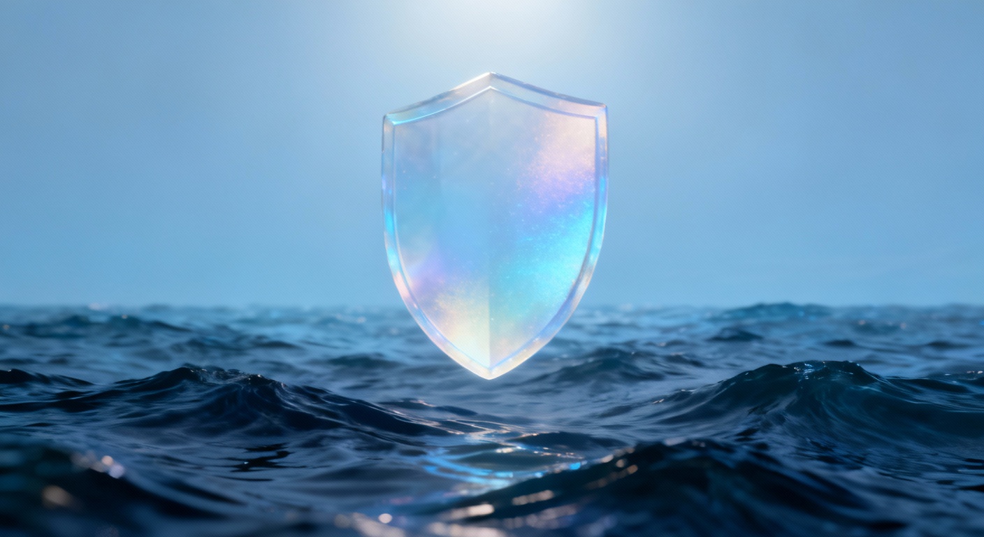 Un couvercle d'eau douce protecteur mais fragile