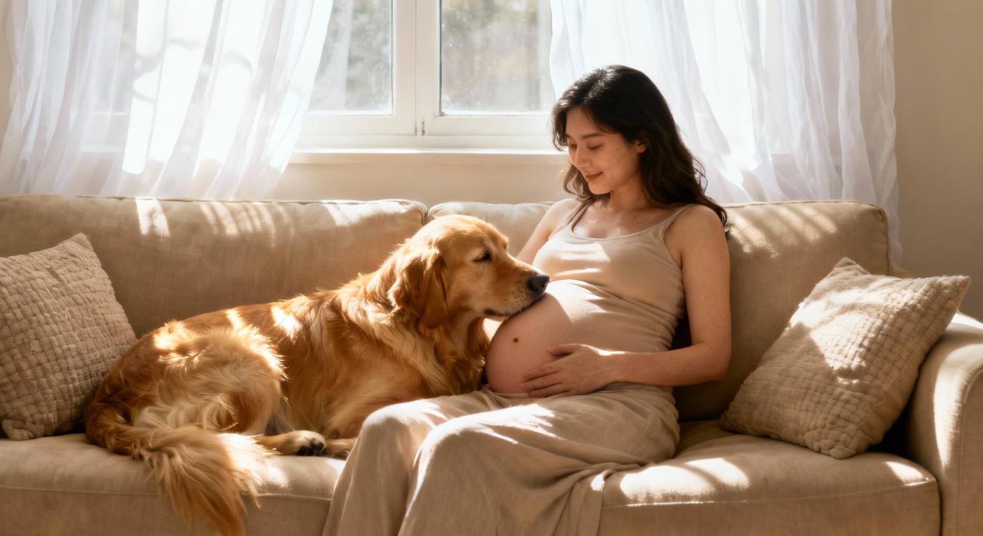 Plus collant, plus protecteur : et si votre chien devinait votre grossesse ?