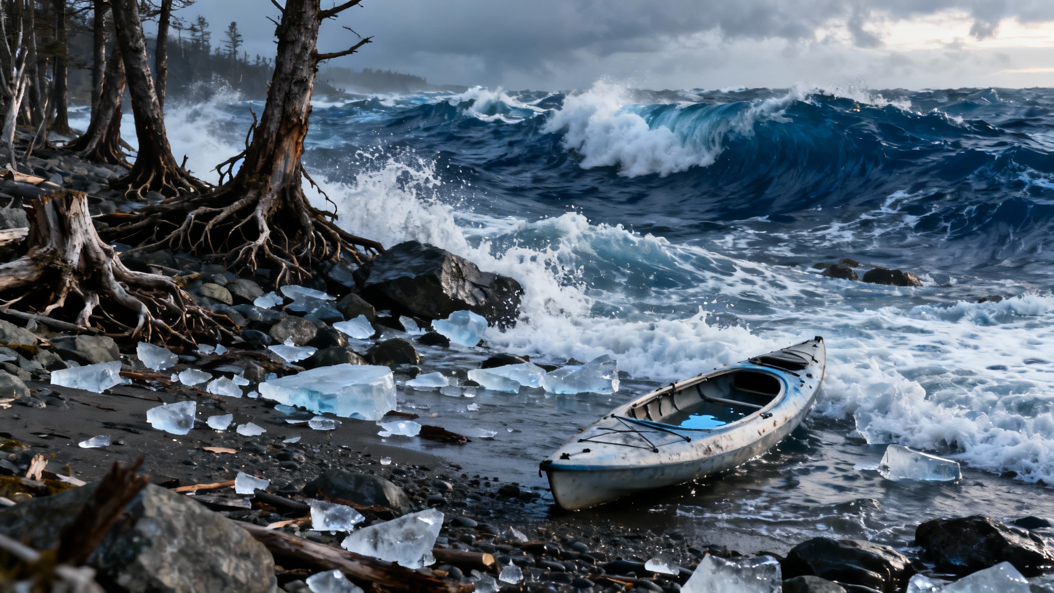 Un "mur d'eau" dans le fjord