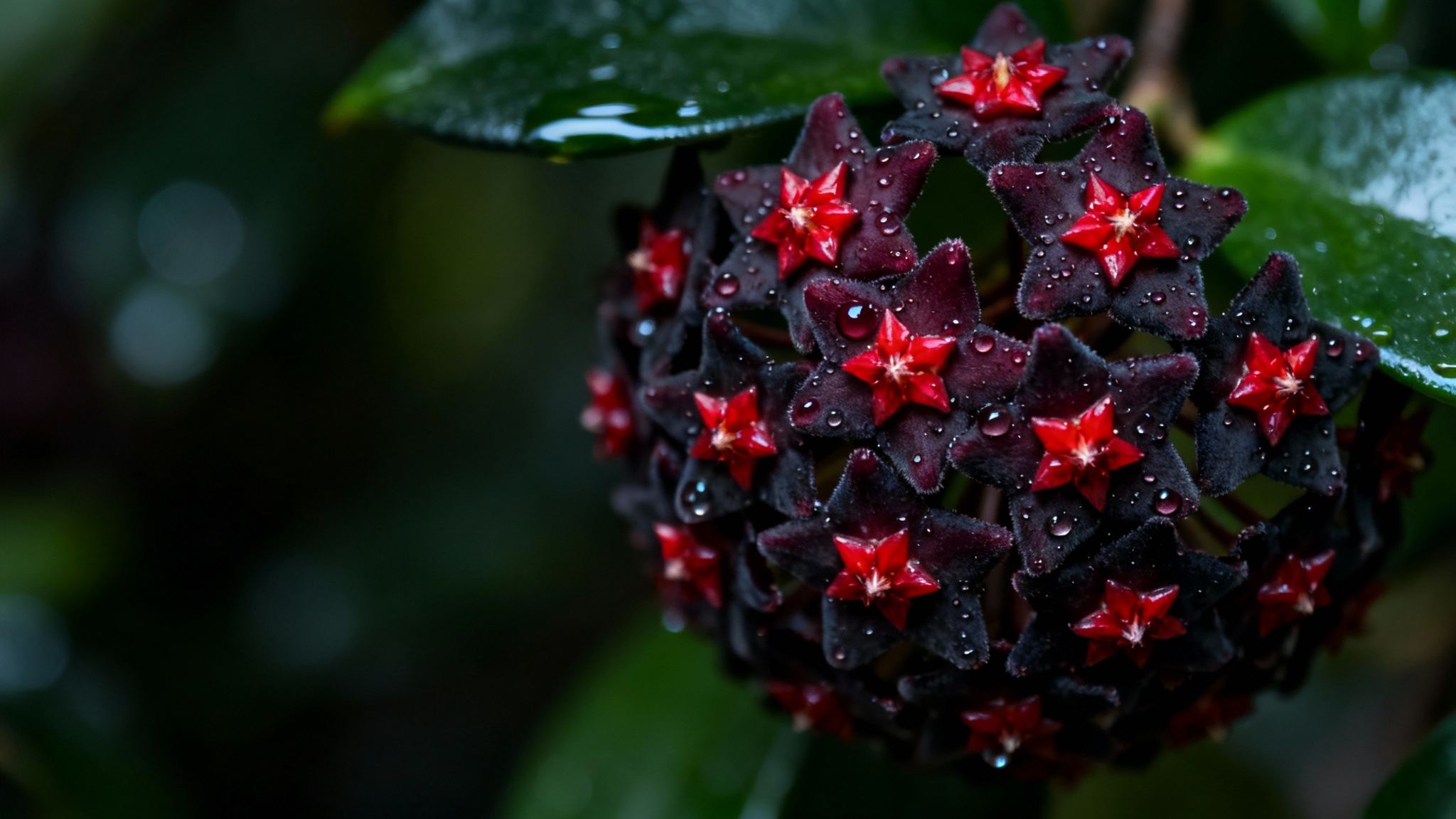 Fleur de cire noire : le secret de cette étoile tropicale qui parfume vos nuits