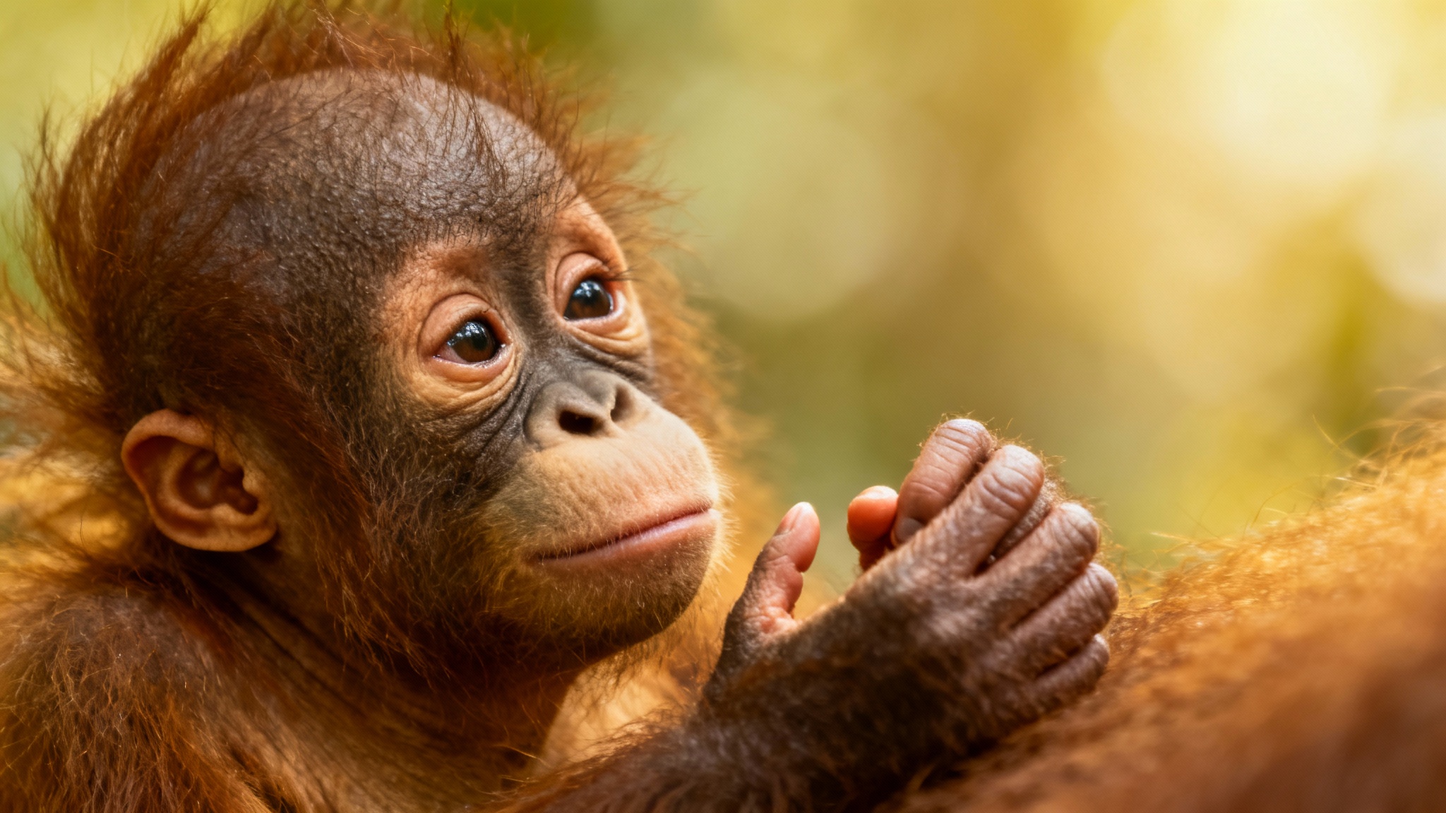 Une lueur d&rsquo;espoir : Naissance d&rsquo;un bébé orang-outan de Bornéo, une espèce en danger critique d&rsquo;extinction