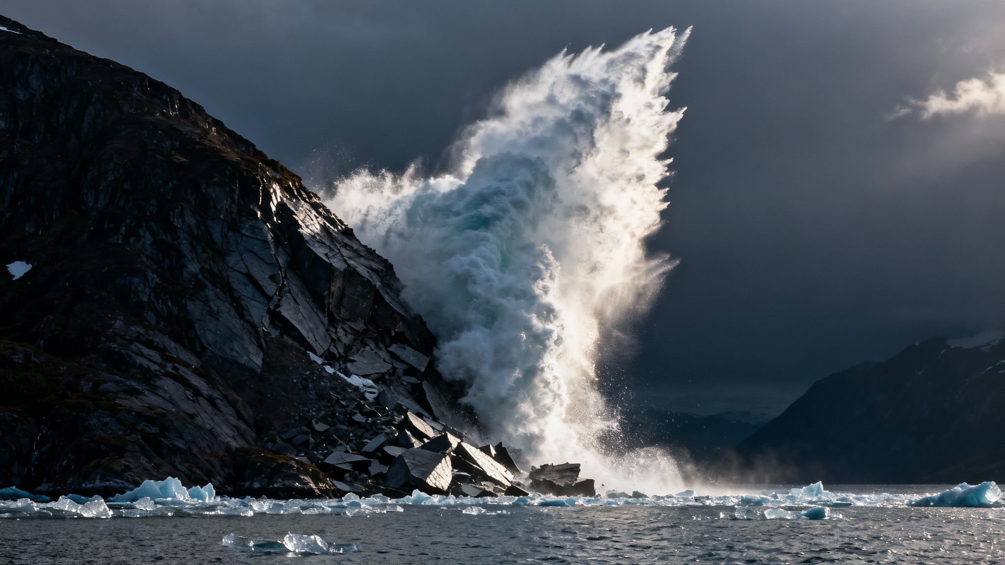 Un Mégatsunami de 500 mètres frappe l&#039;Alaska : un mur d&#039;eau plus haut qu&#039;un gratte-ciel