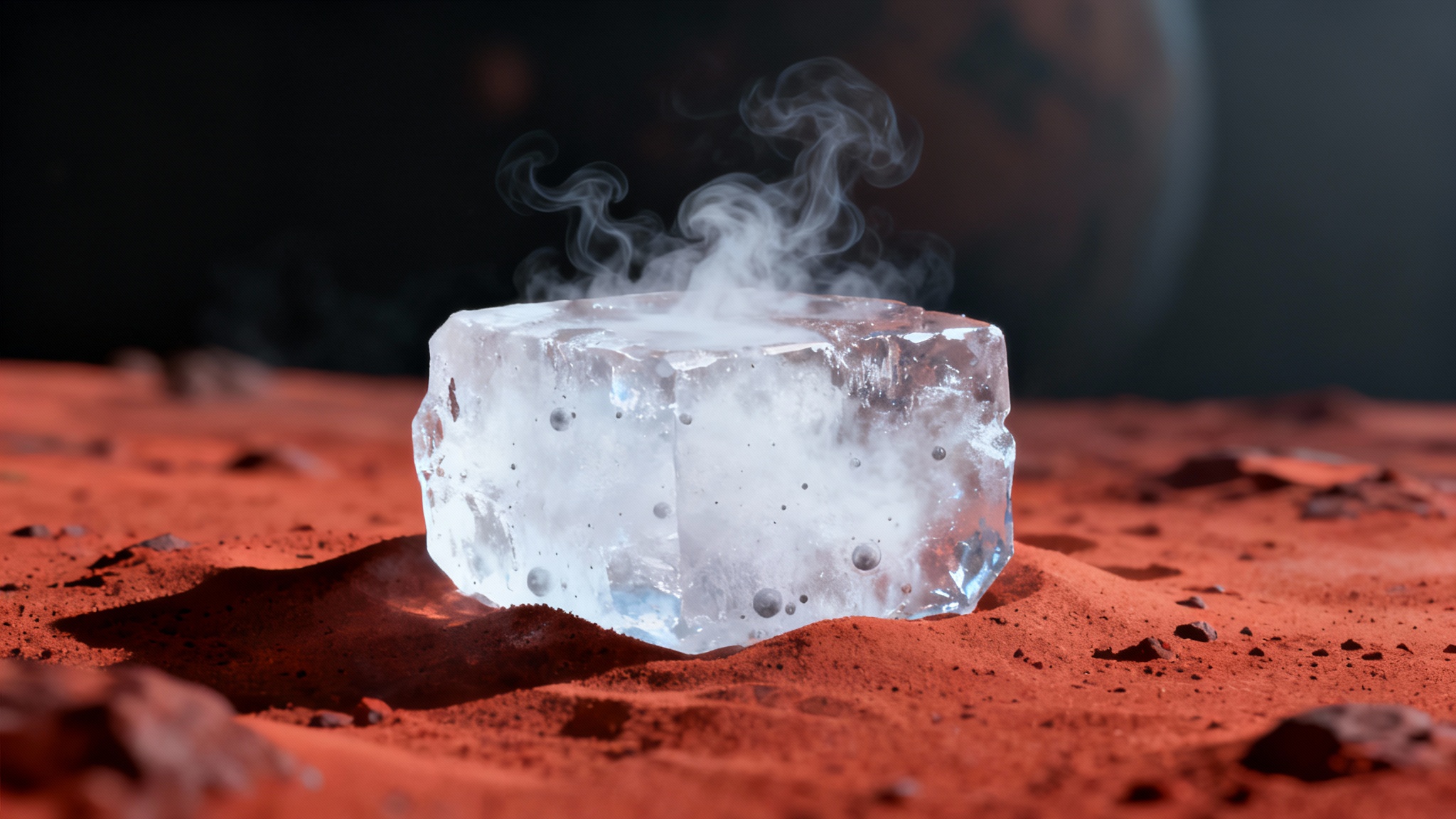 L'hypothèse surprenante de la glace sèche