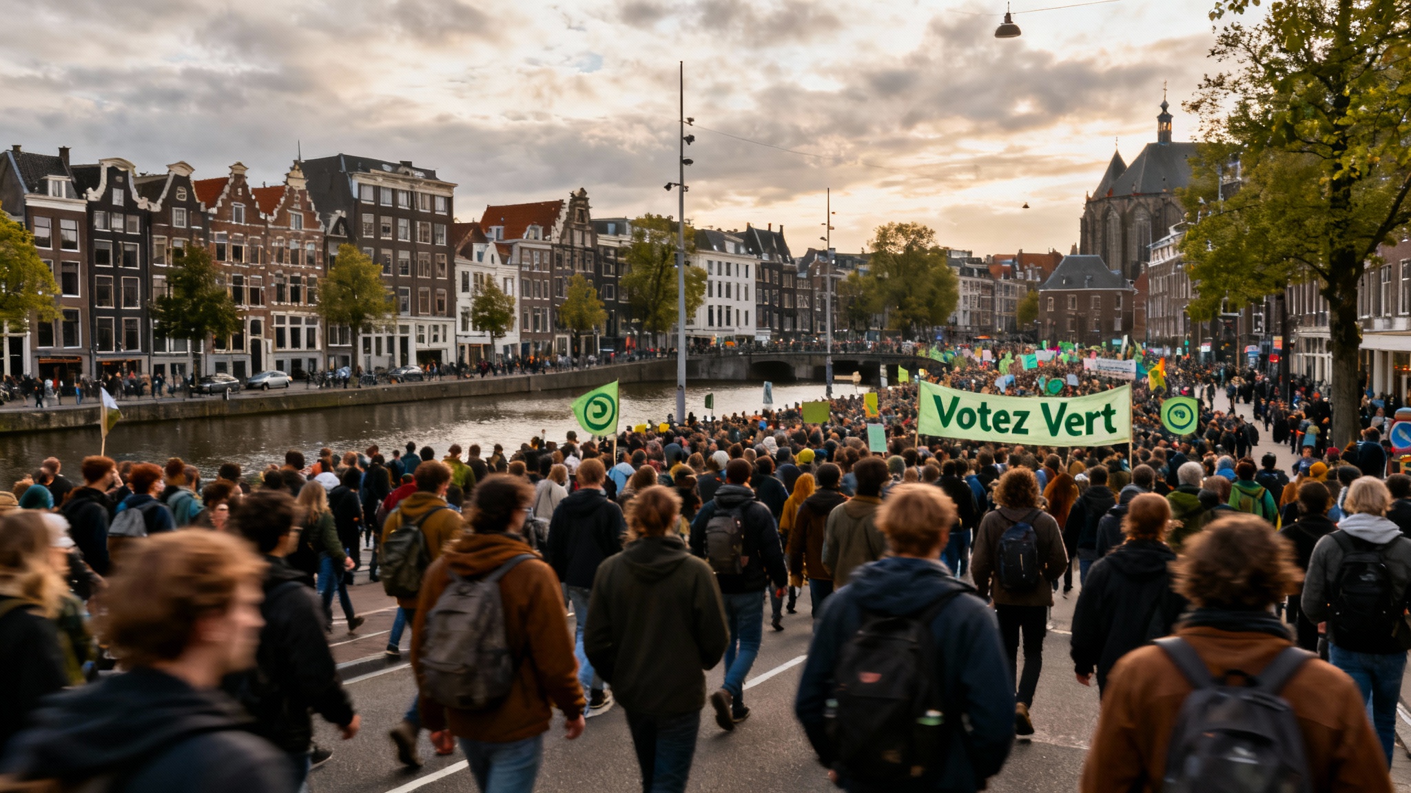 Pays-Bas : à la veille des élections, la rue rappelle l&#039;urgence climatique à des politiques sourds