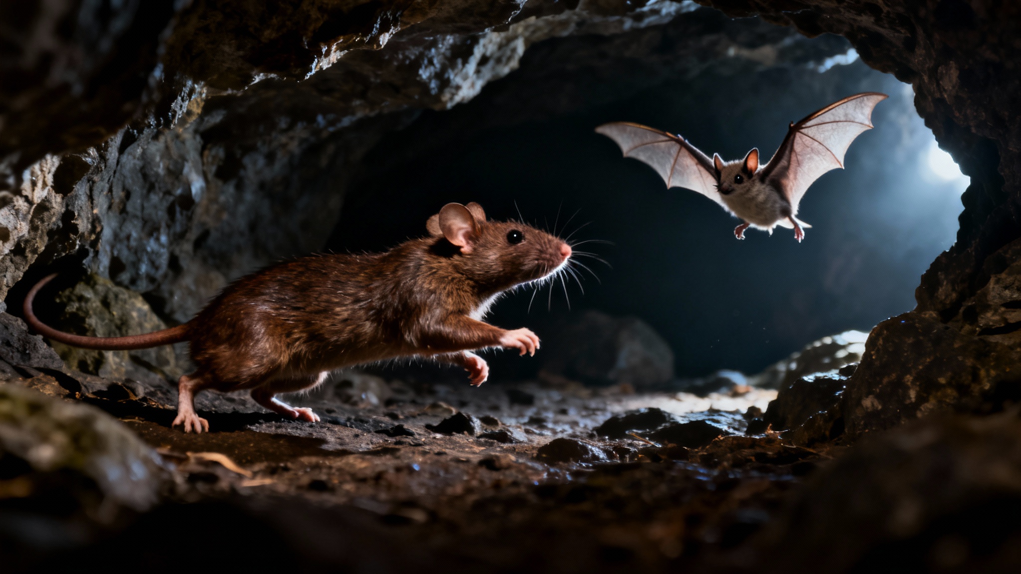 Incroyable : Des rats filmés en train d&rsquo;attraper des chauves-souris en plein vol, une première mondiale