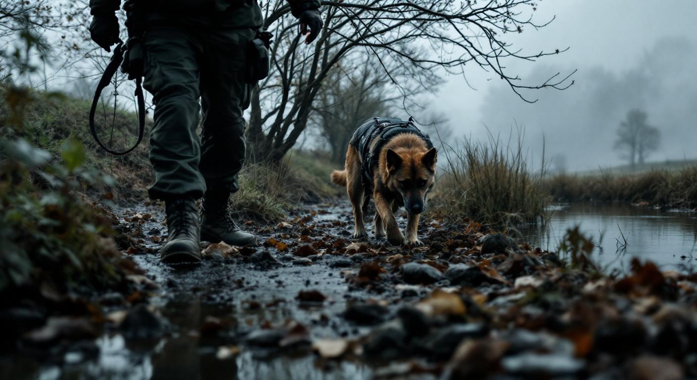La piste du chien s’arrête à la rivière