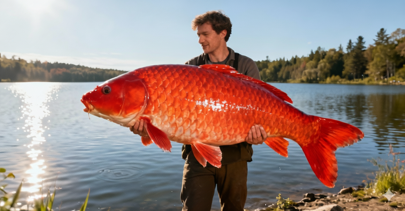 Le poisson rouge géant qui pesait le poids d&#039;un enfant : une leçon importante à retenir