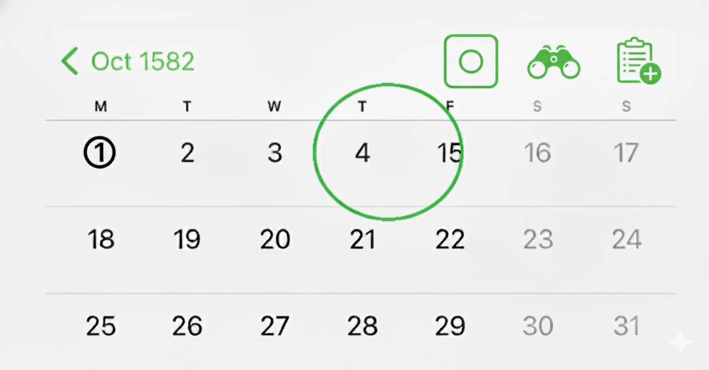 Le mystère d&#039;octobre 1582 : Pourquoi il manque 10 jours dans votre calendrier