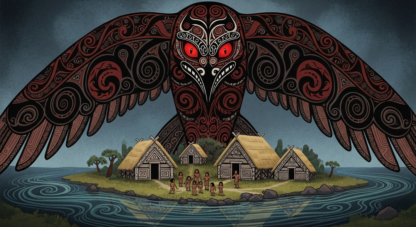 La légende du "pouākai", terreur des hommes