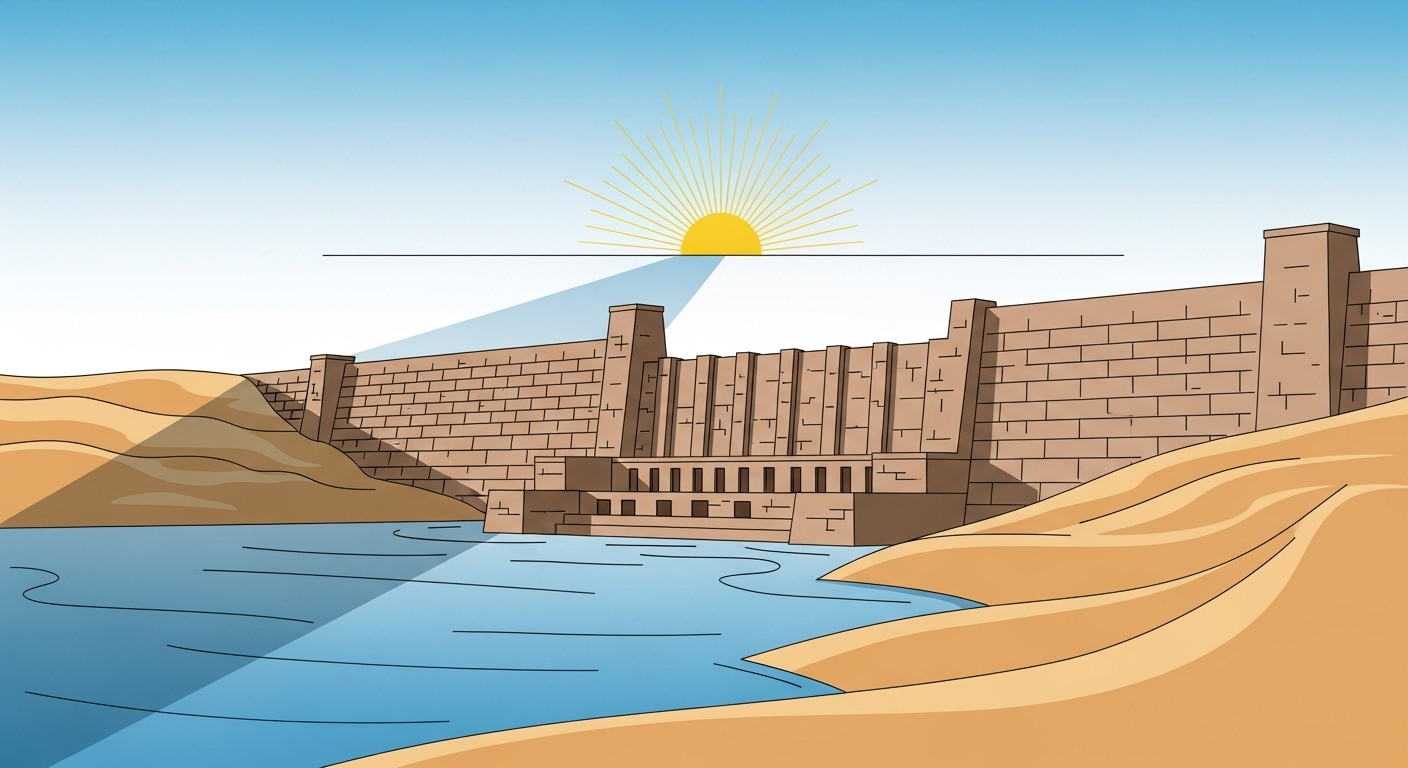 Des traces d'un lac artificiel autour du site