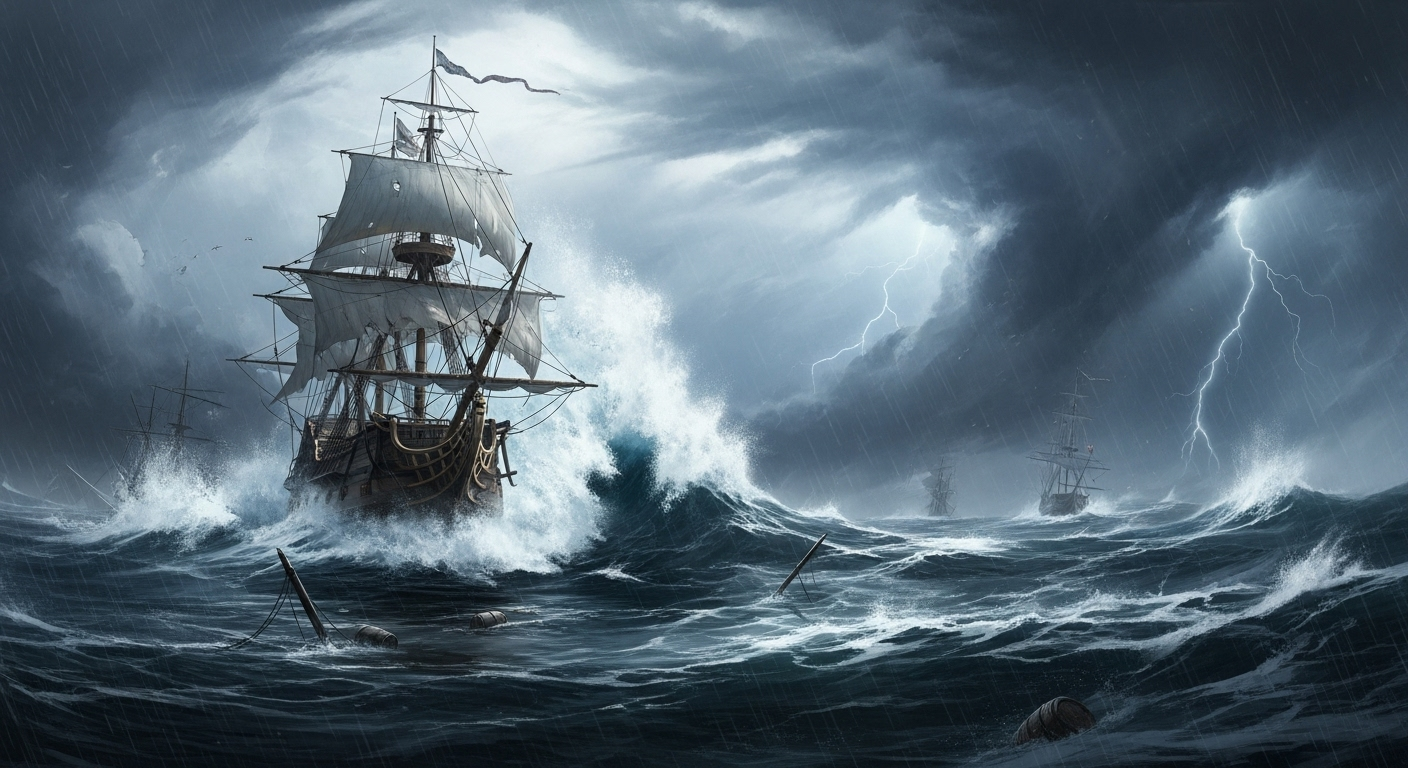 Une flotte maudite, balayée par l'ouragan