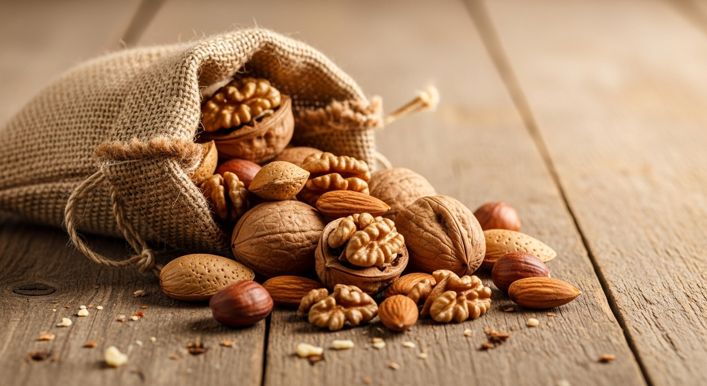 Une poignée de noix pour l'éclat