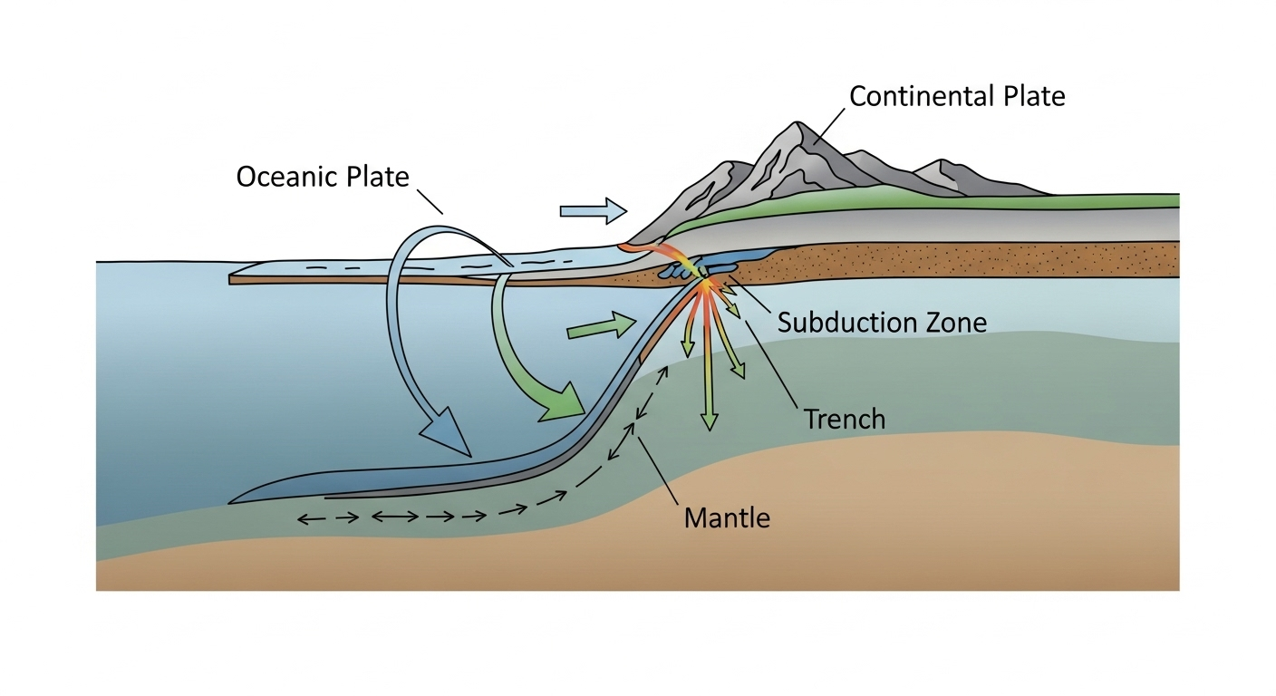 Qu'est-ce qu'une 'zone de subduction' ?