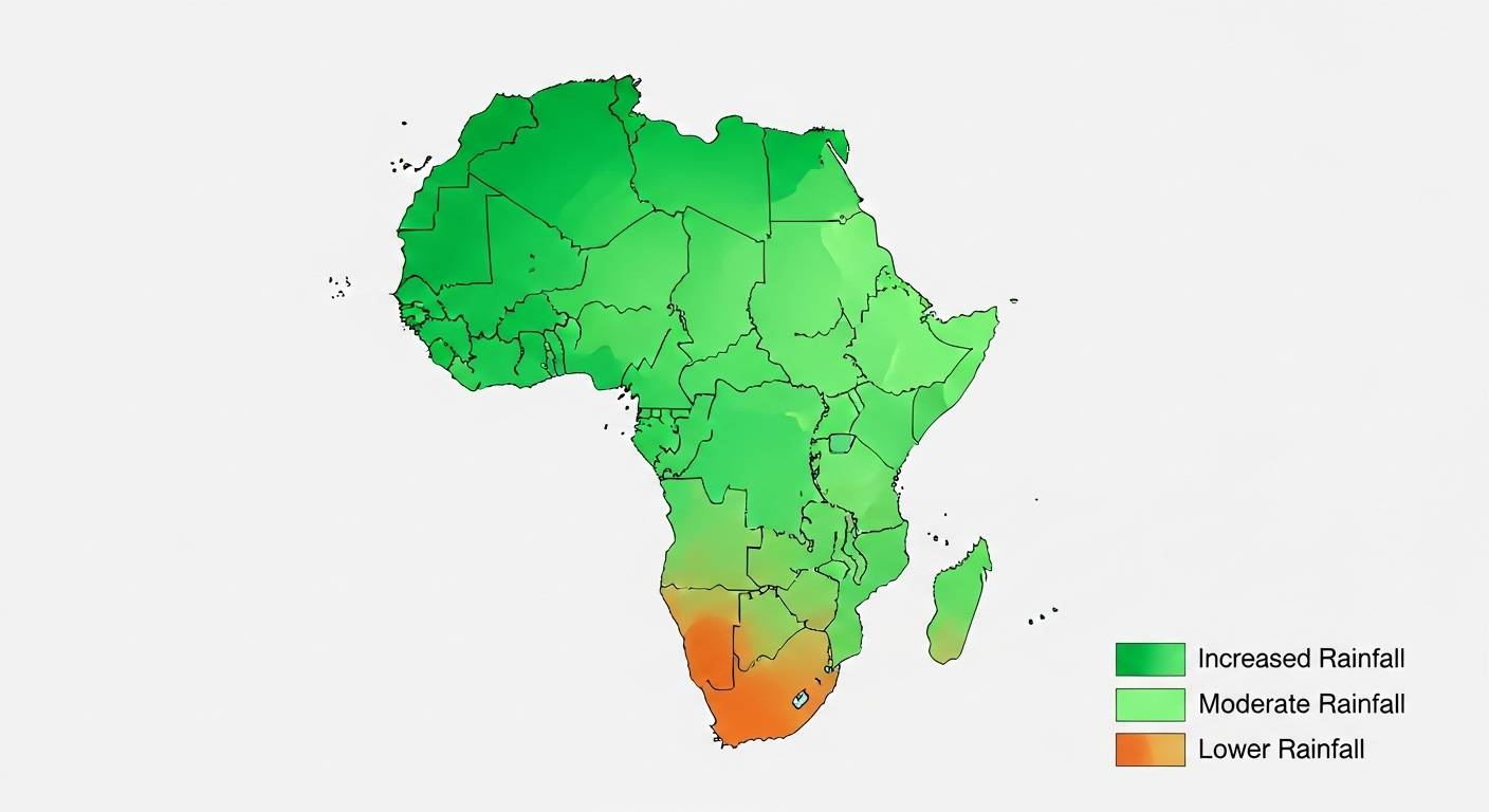 Des pluies en hausse... mais pas partout