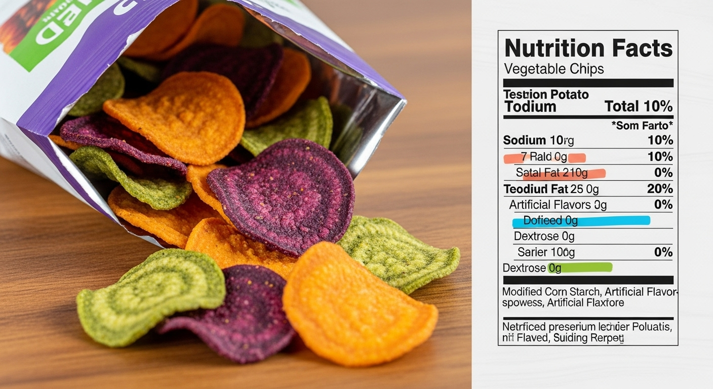 2. Les chips de légumes et produits végétariens transformés