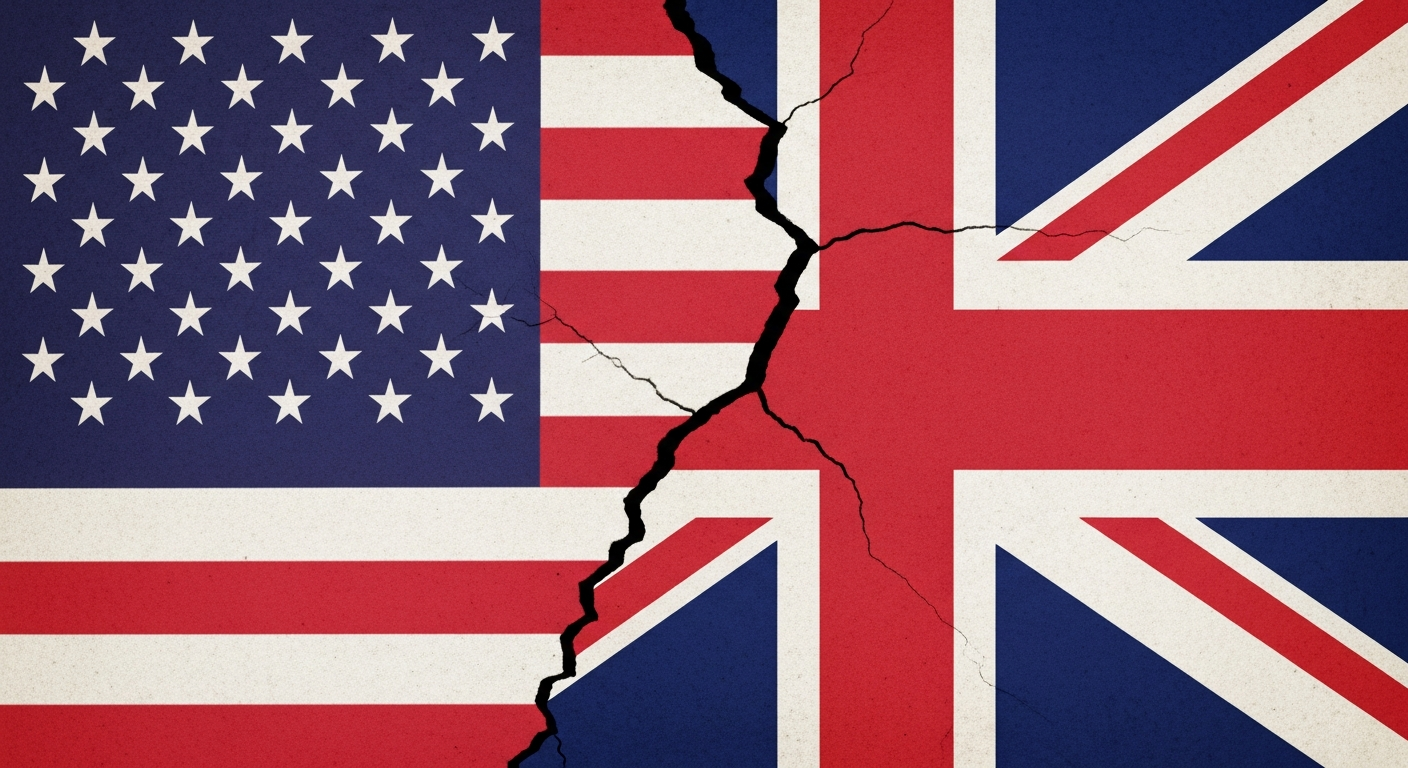 Une fissure dans l'alliance anglo-américaine