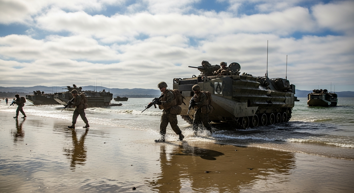 Le projet des Marines : une 'démonstration de capacités amphibies à tir réel'