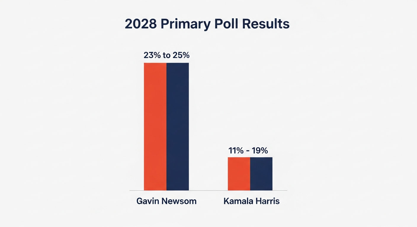 La bataille des sondages : Newsom en tête, Harris à la traîne