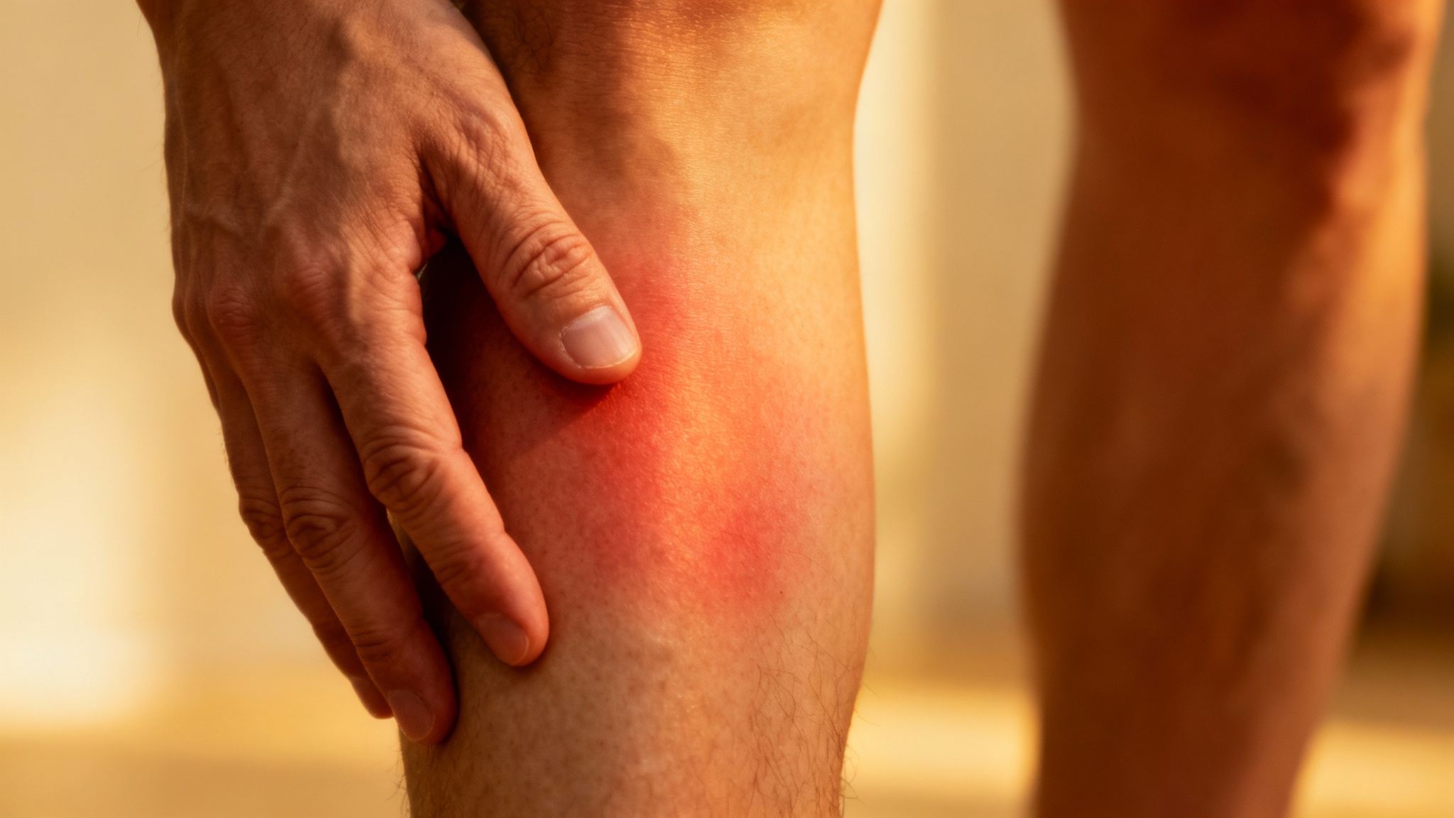 Signe n°3 : une zone rouge et chaude au toucher