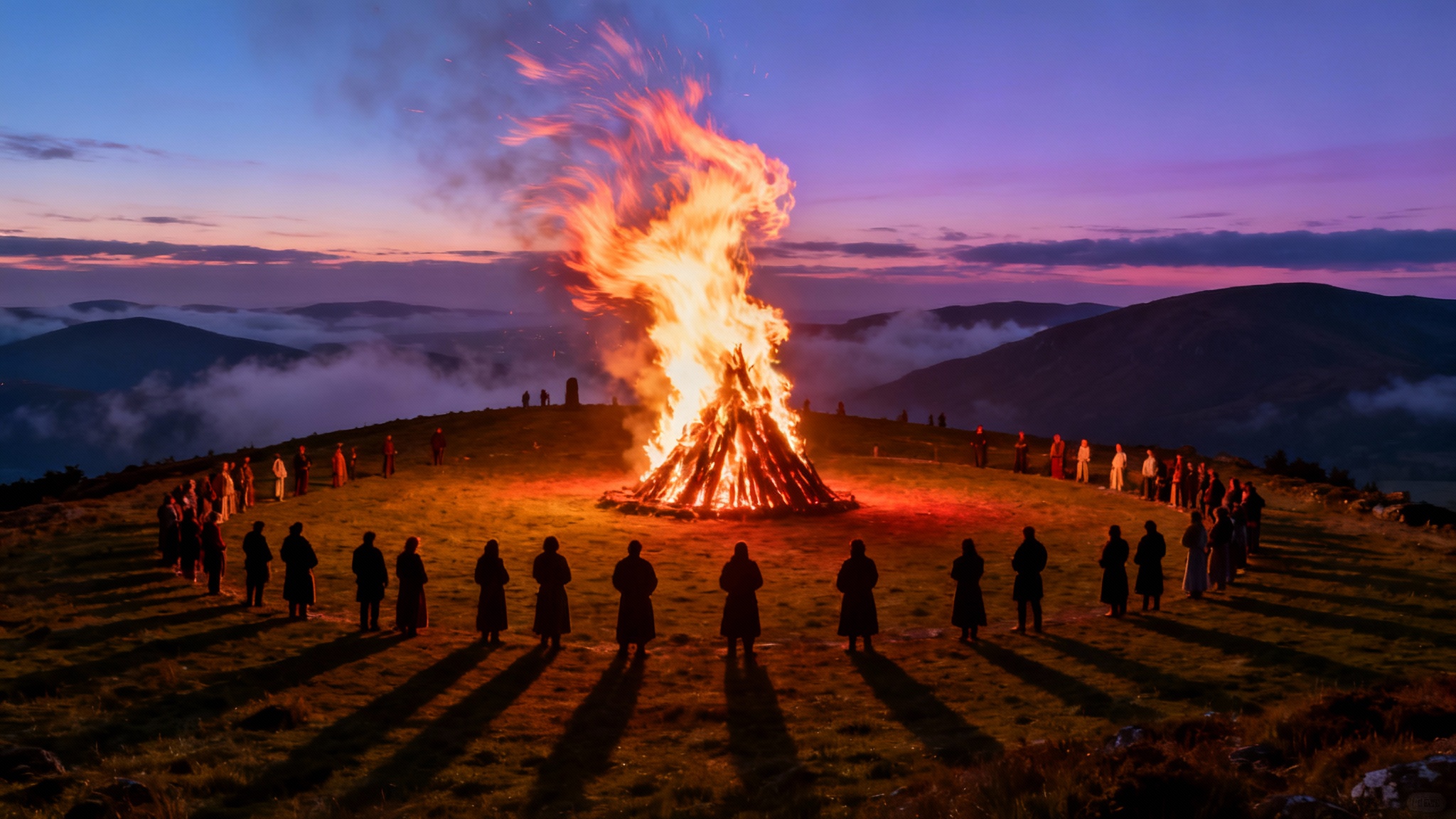 Le rituel des flammes sur les collines sacrées