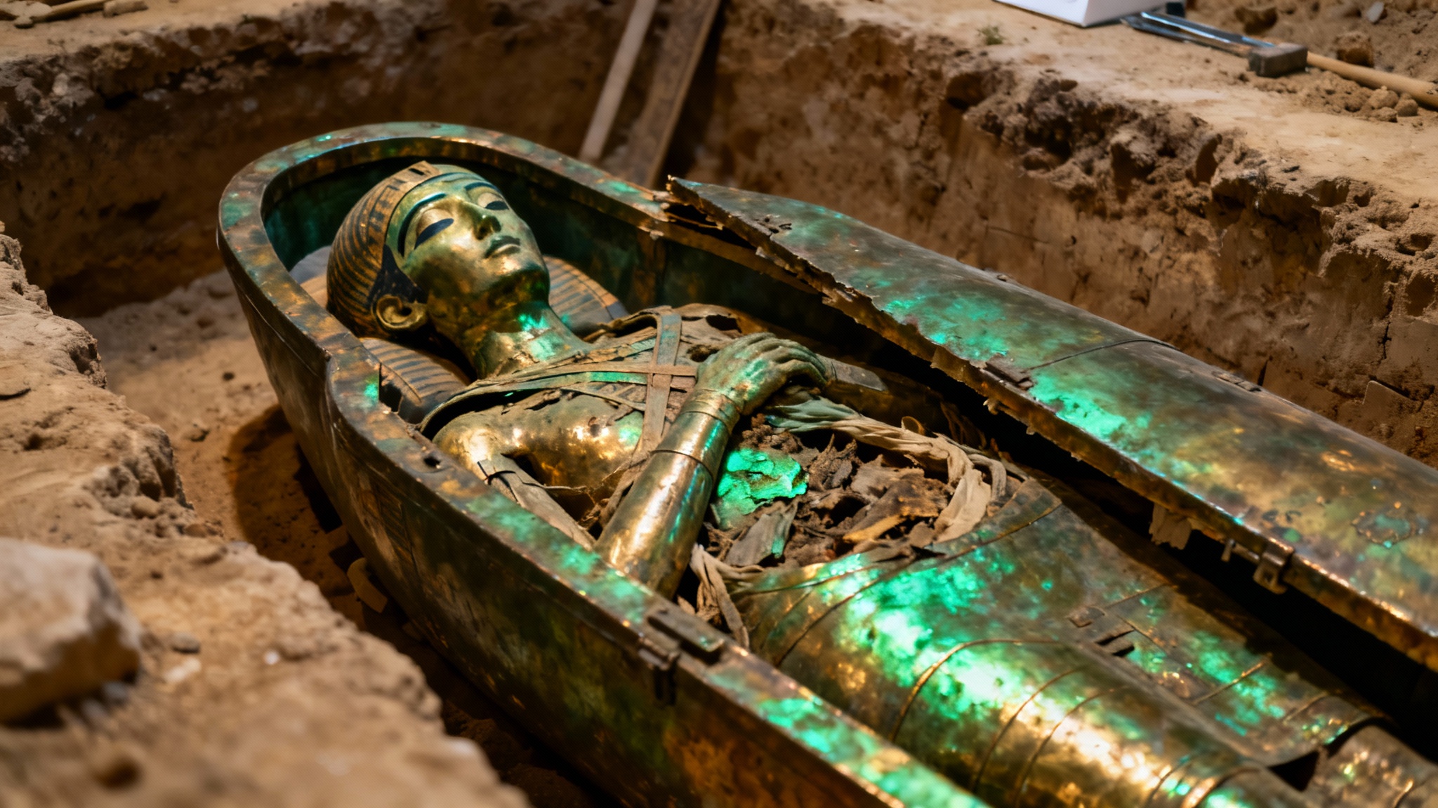 Le mystère de la &quot;momie verte&quot; : comment le cuivre a figé le temps