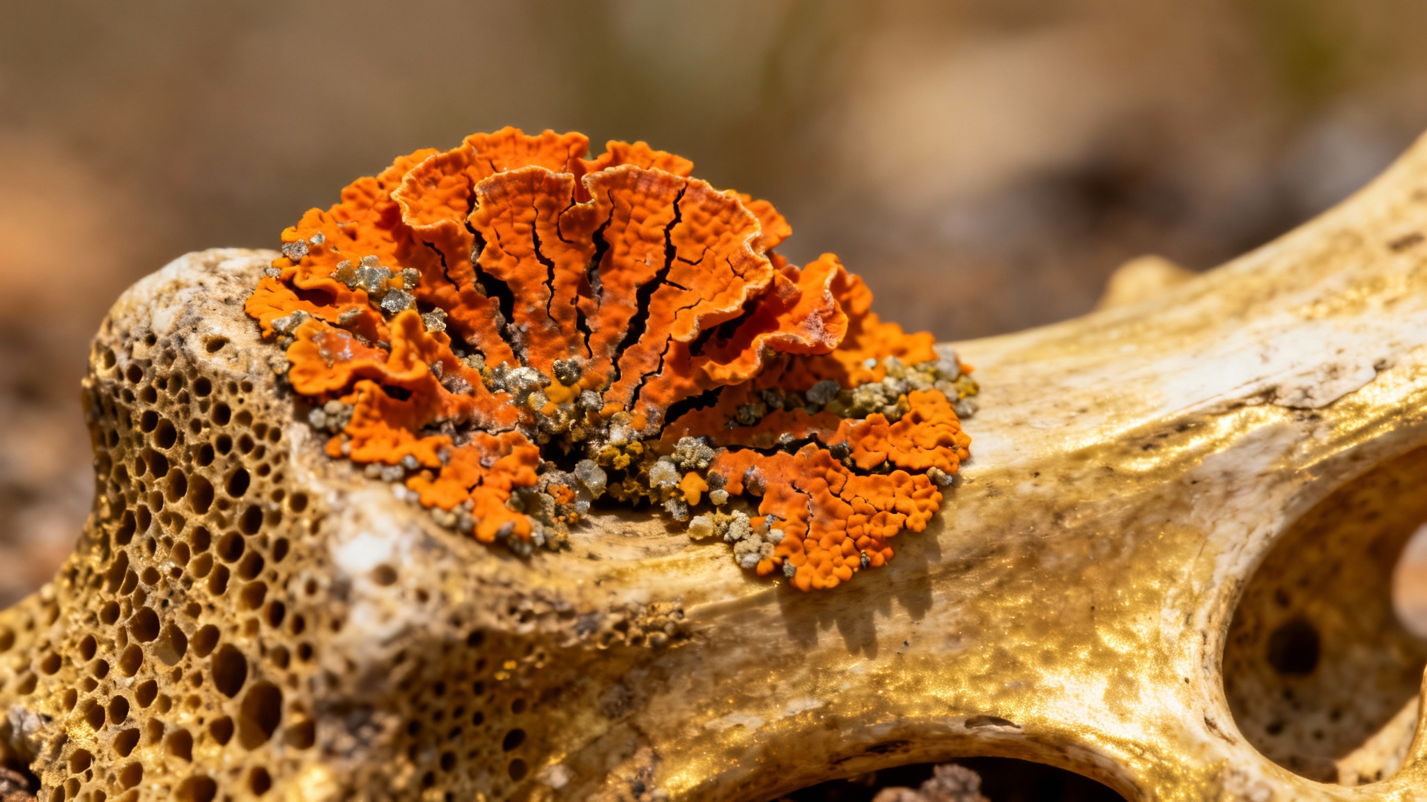 Le secret des lichens : pourquoi aiment-ils tant les os de dinosaures ?