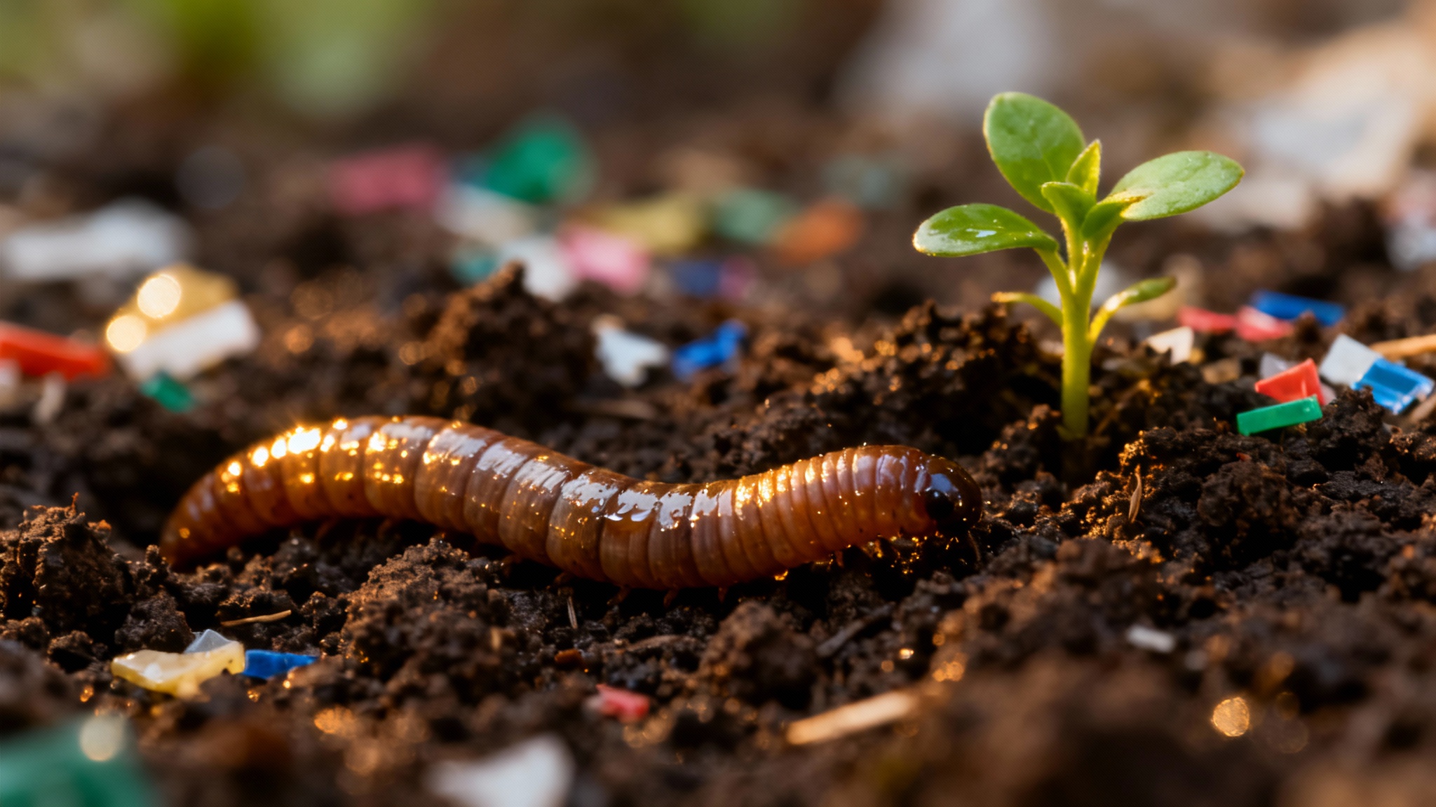 Les vers de terre, nos alliés secrets contre la pollution plastique des sols
