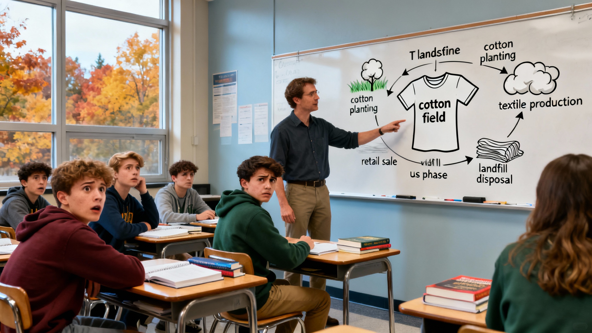 Fast fashion au tableau noir : l&rsquo;école québécoise qui apprend aux ados à jeter moins