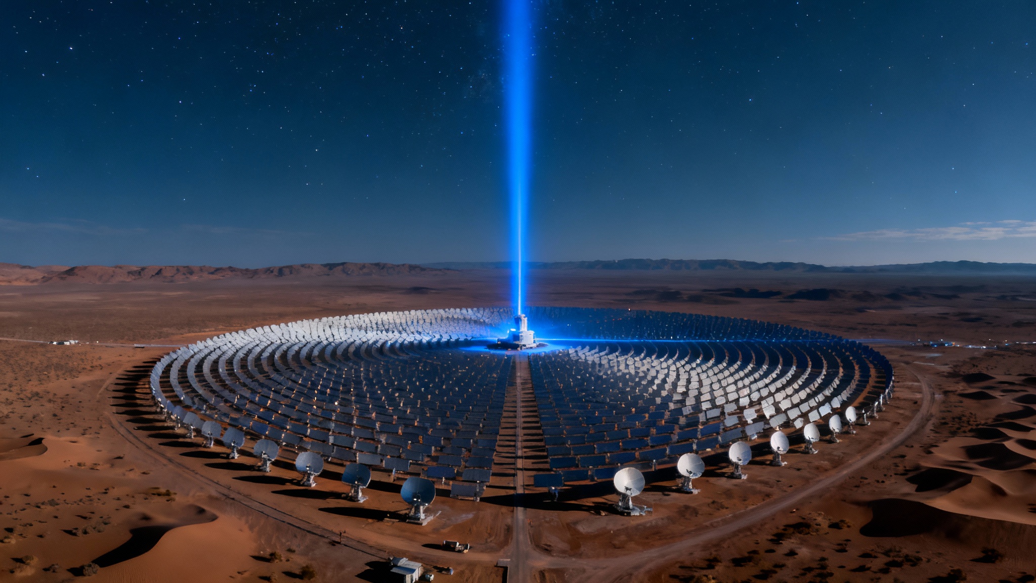 La centrale laser : un champ solaire inversé