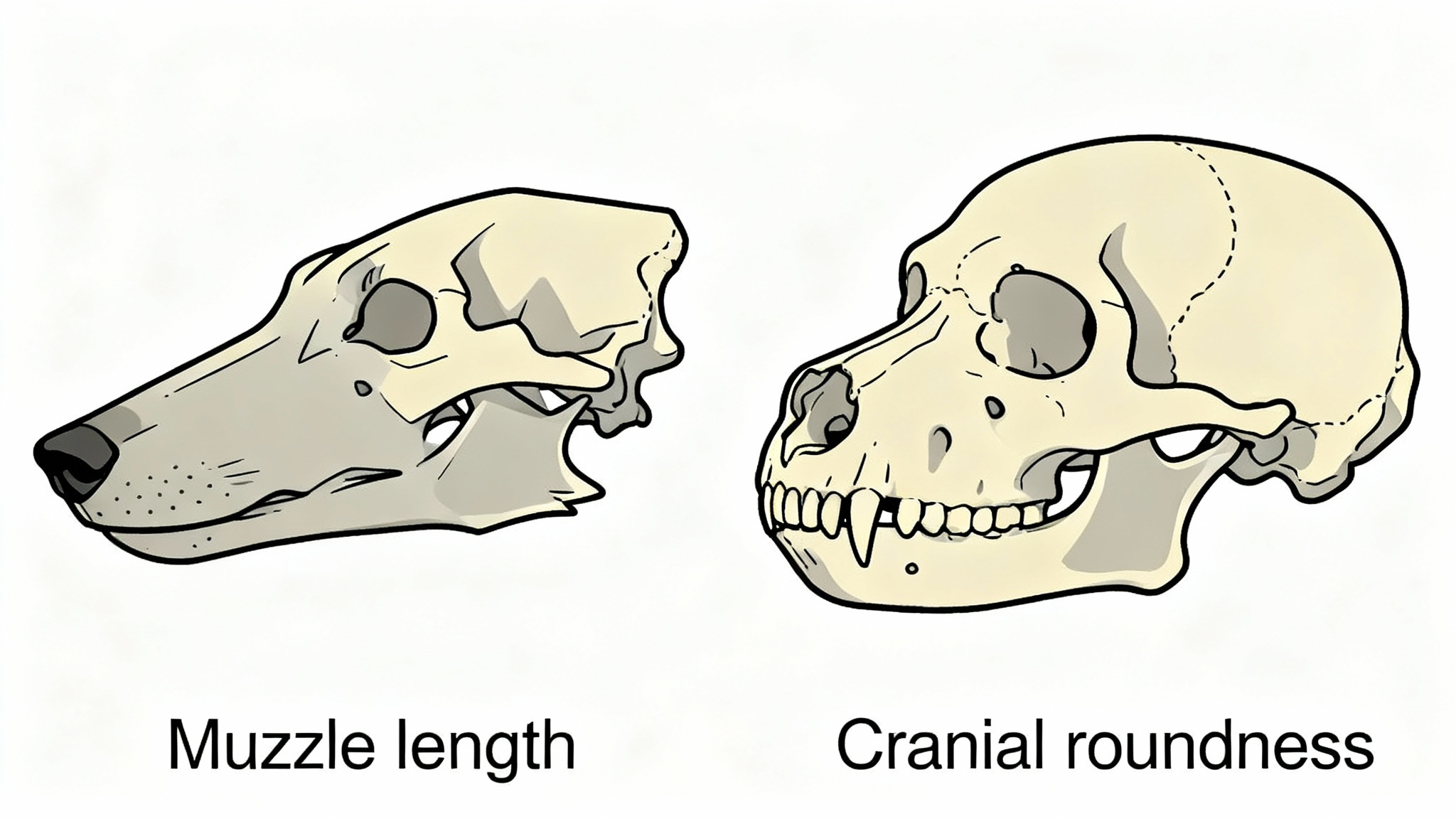 Les premières marques visibles du chien moderne