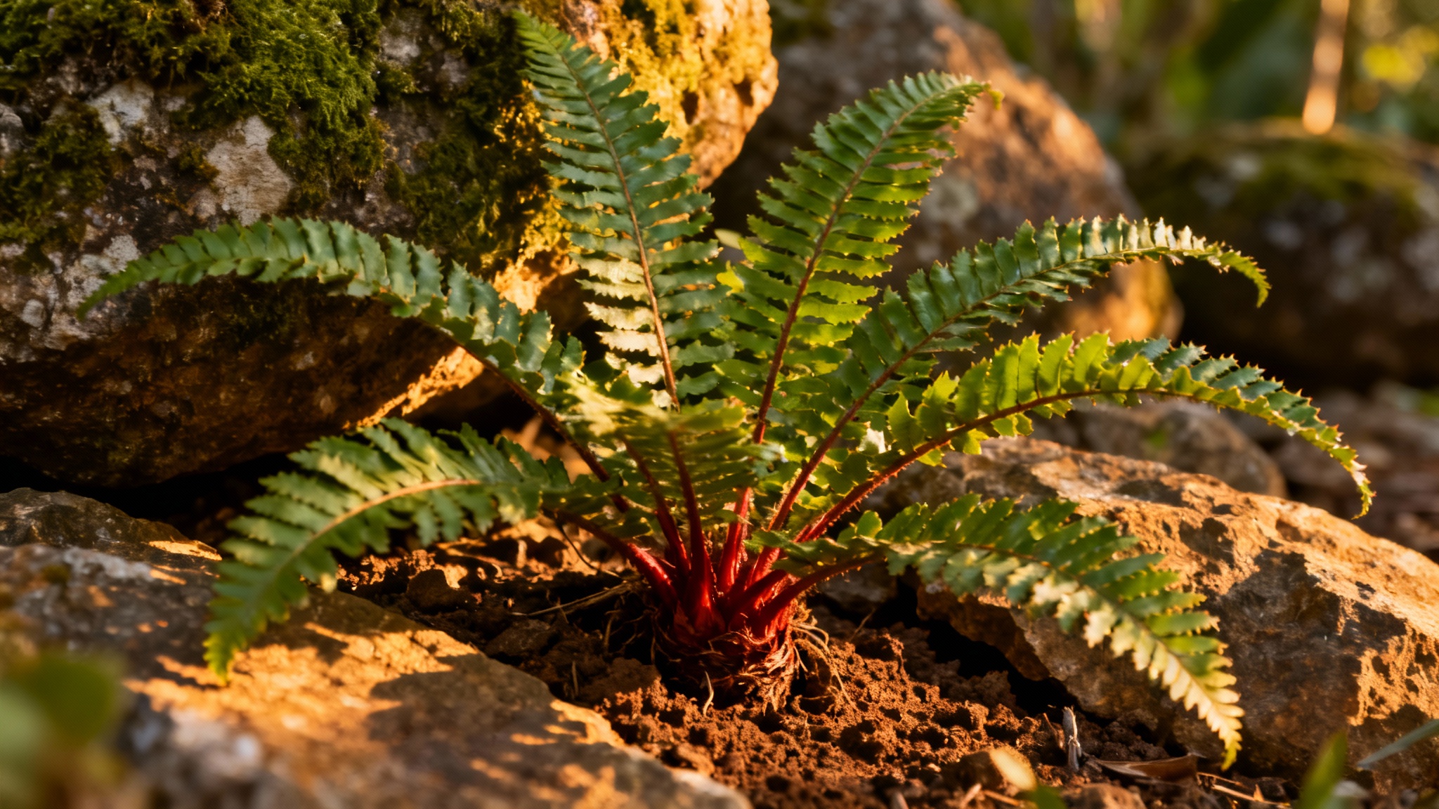 La star de l'étude : la fougère Blechnum orientale