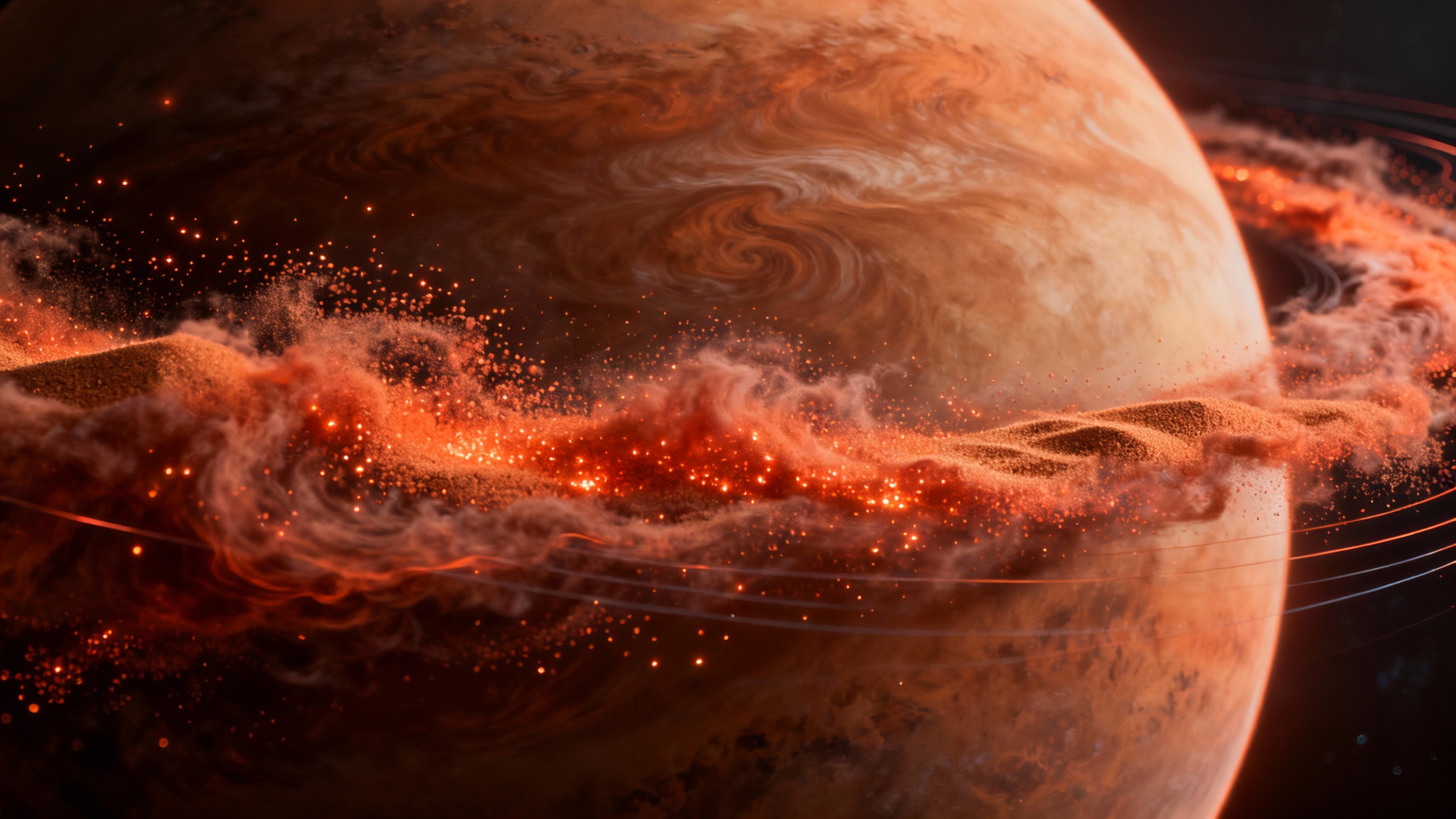 Aurores et nuages de sable : les coupables du réchauffement