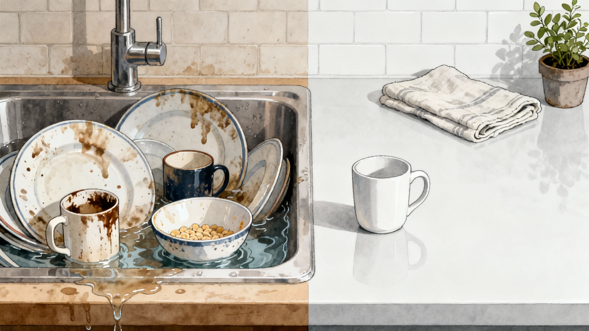 Cette habitude de laver immédiatement les assiettes trahit-elle un besoin plus profond ?