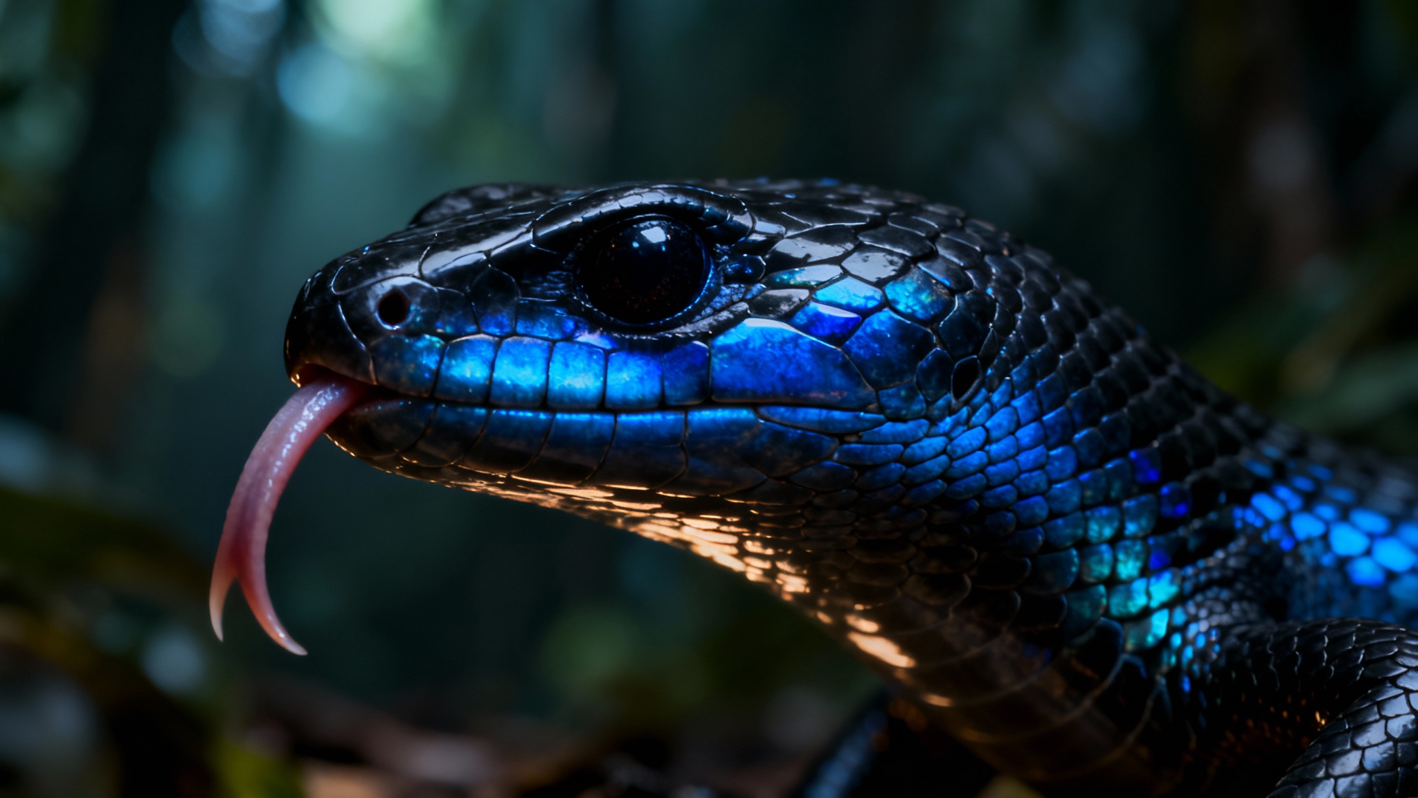 Portrait d'un inconnu au noir bleuté
