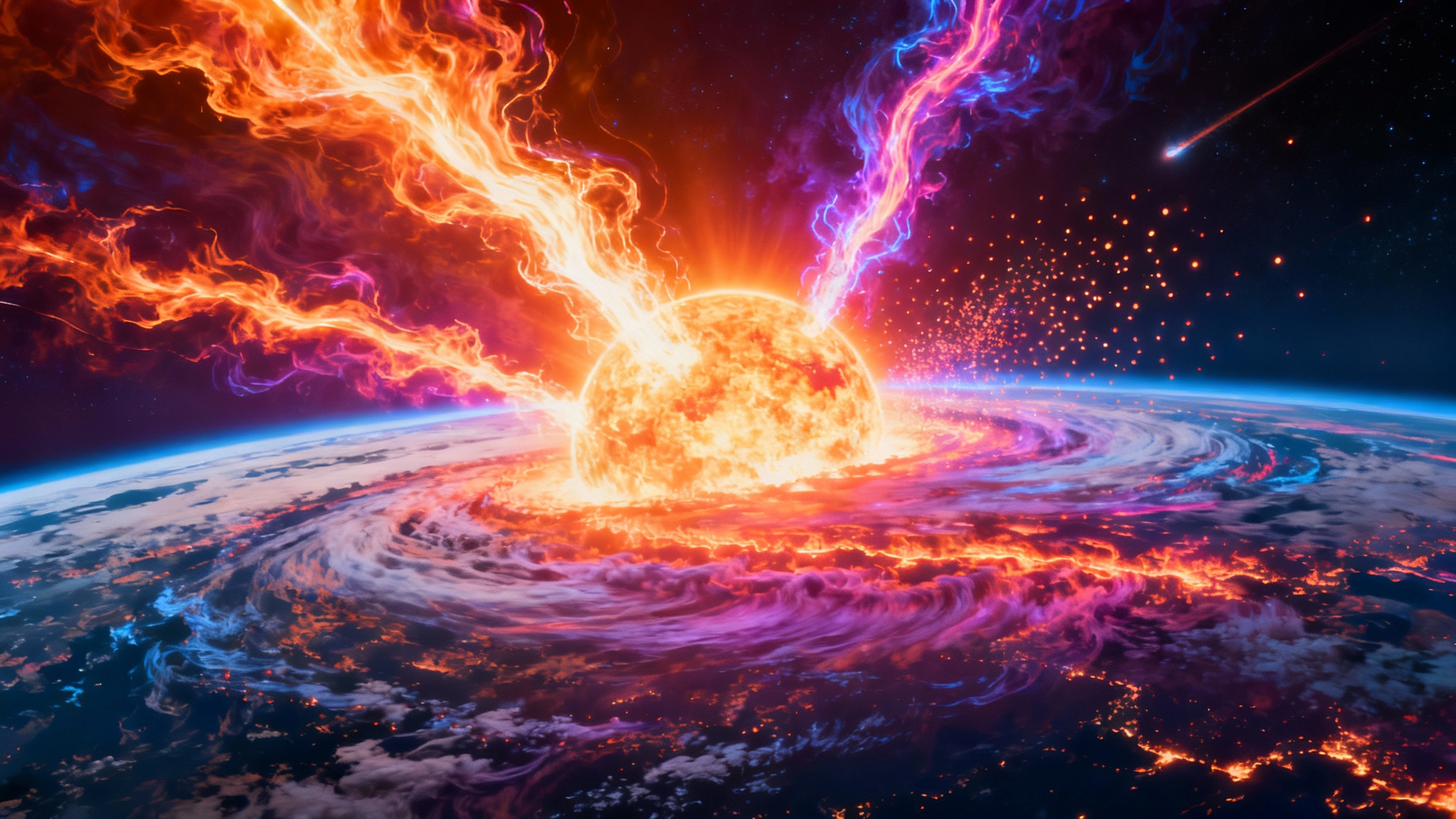 La colère solaire qui fait gonfler l'atmosphère