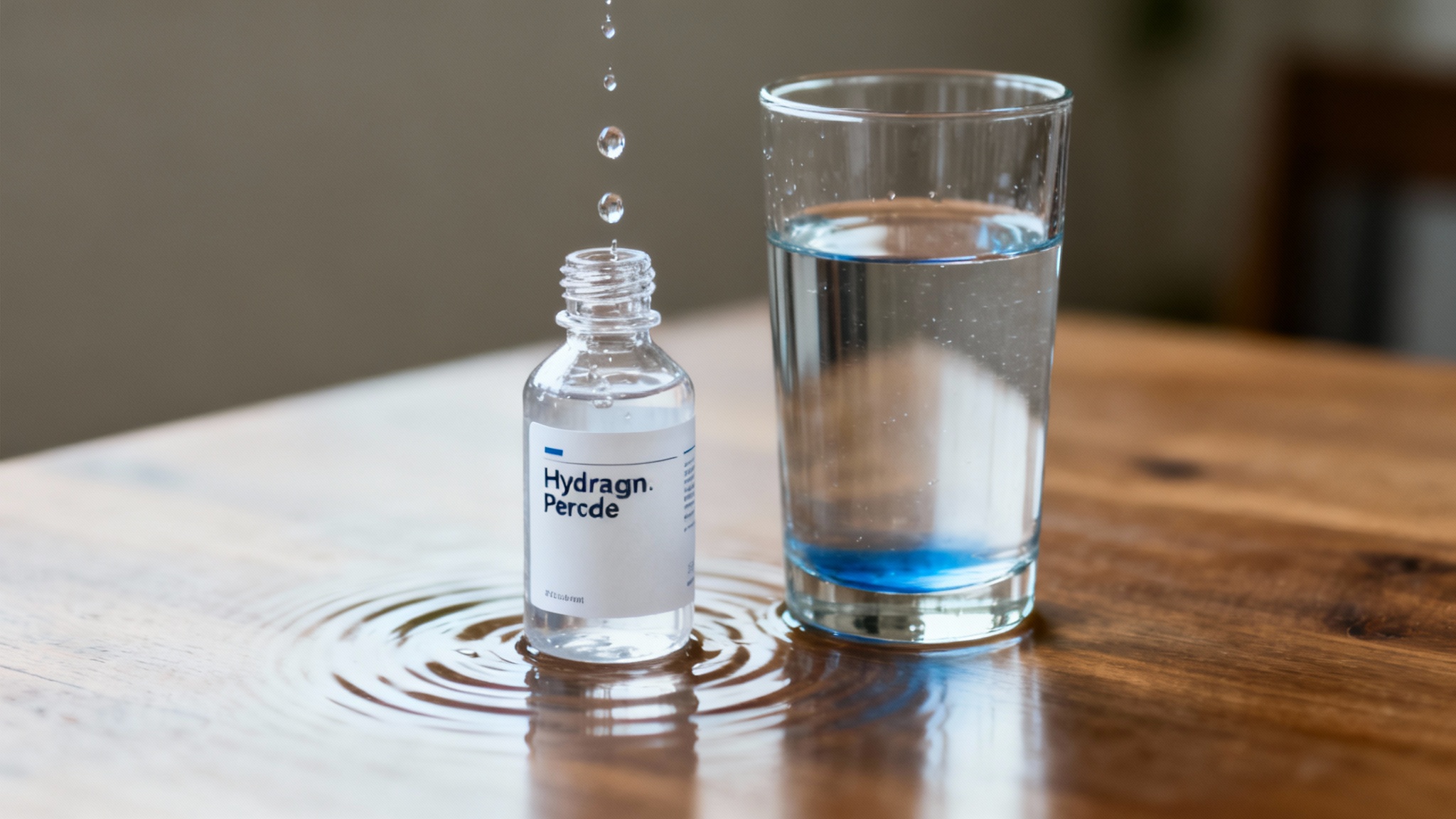 Gargarismes : l’astuce de l’eau oxygénée diluée