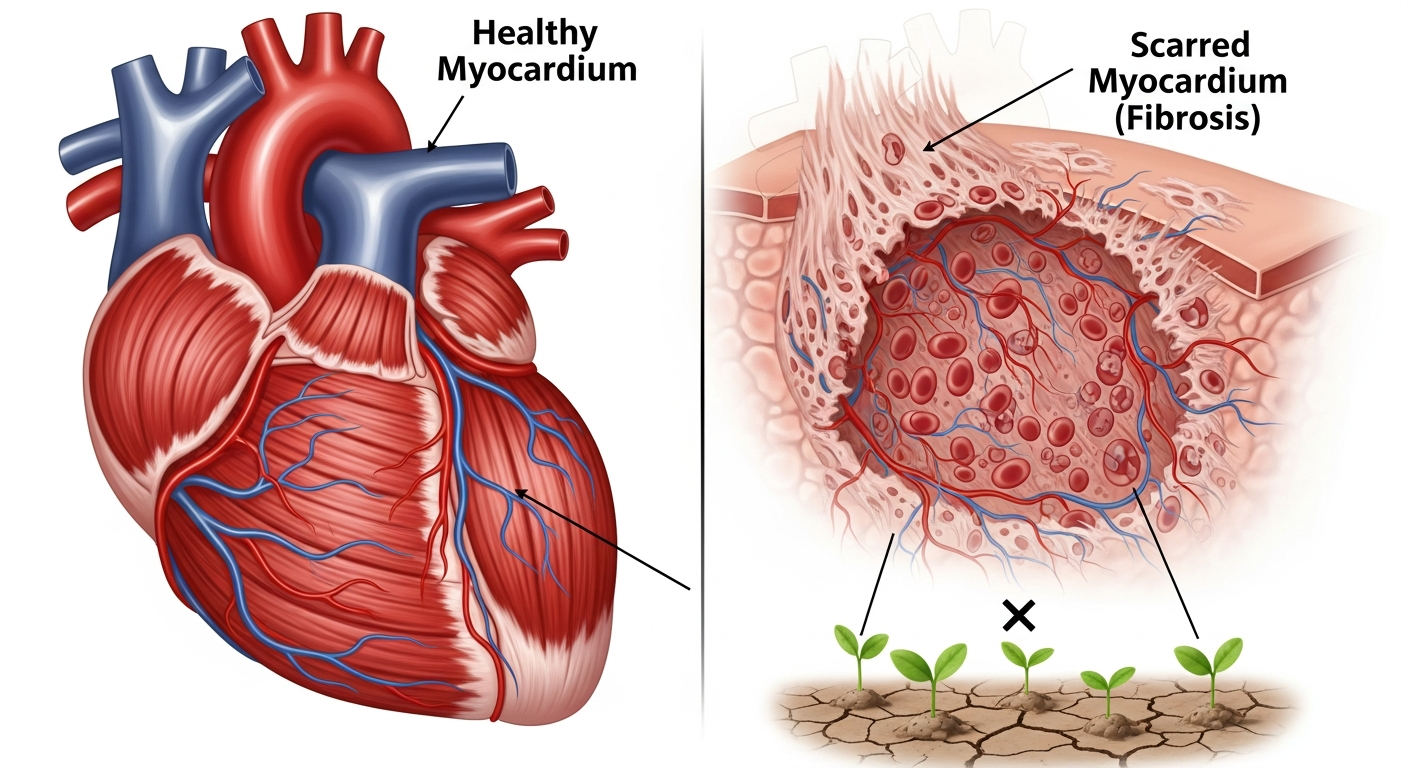 Le constat d'un cœur qui cicatrise mais ne guérit pas
