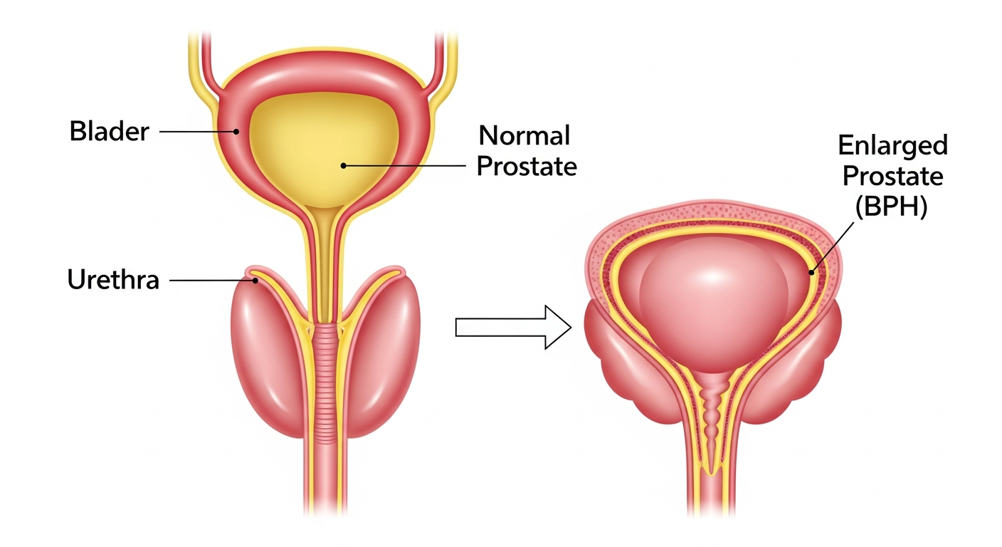 Adénome : quand la glande comprime l'urètre