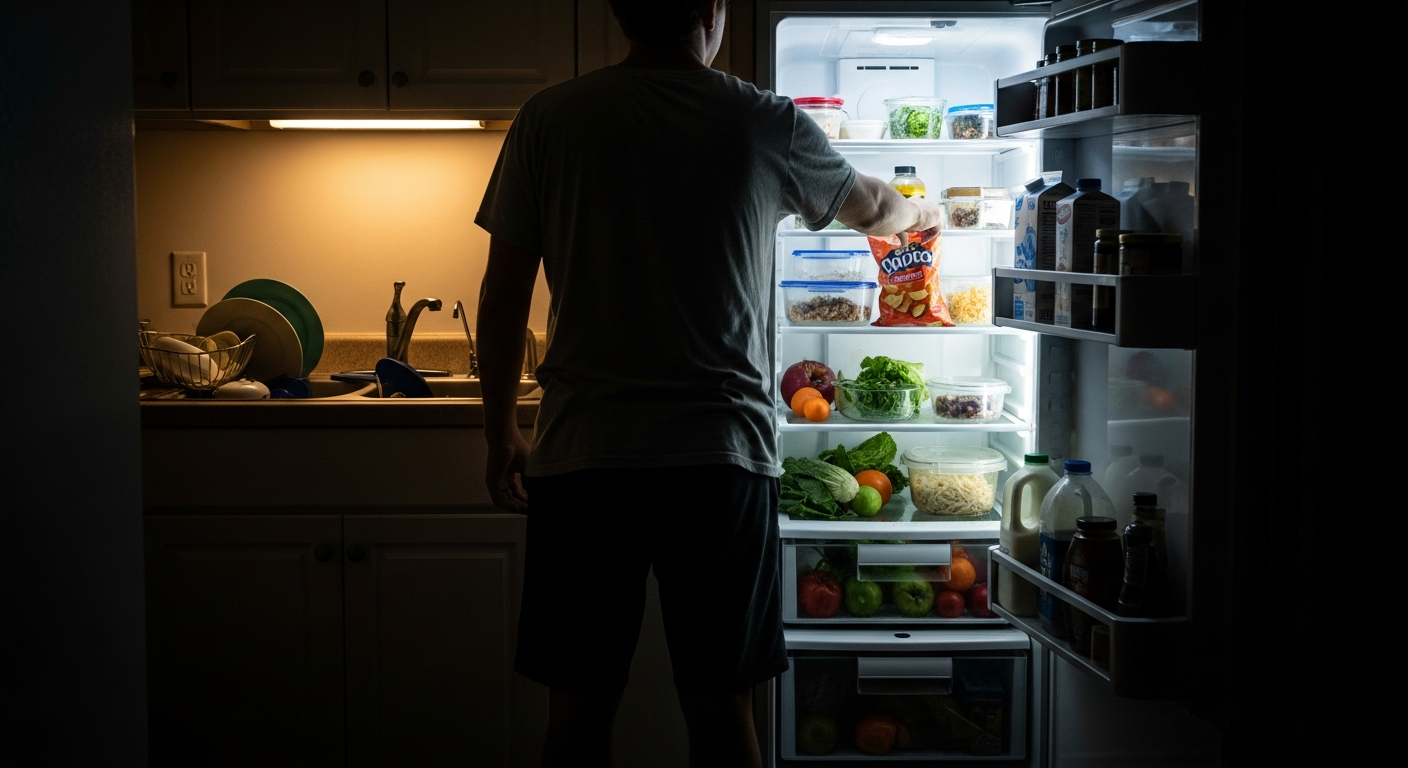 Manger trop tard: quand l&#039;horloge interne transforme nos calories en graisse